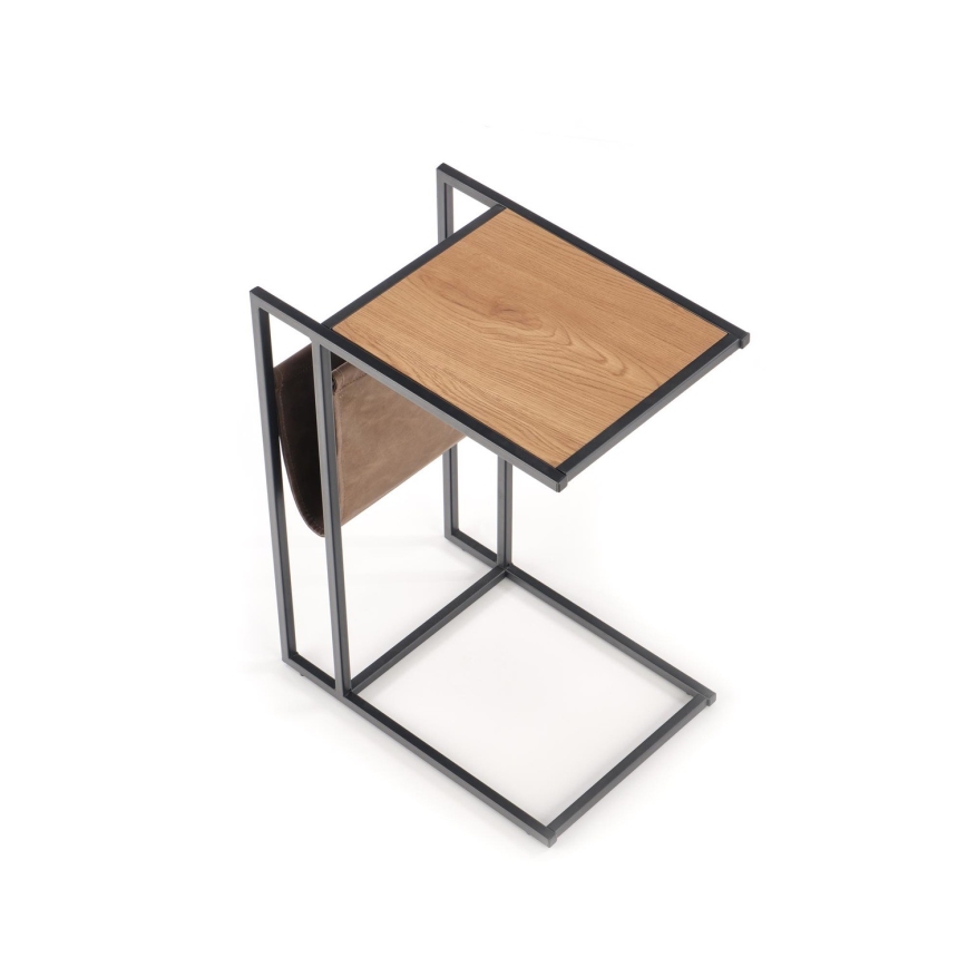 Sidobord COMPACT 65x47 cm svart/brun