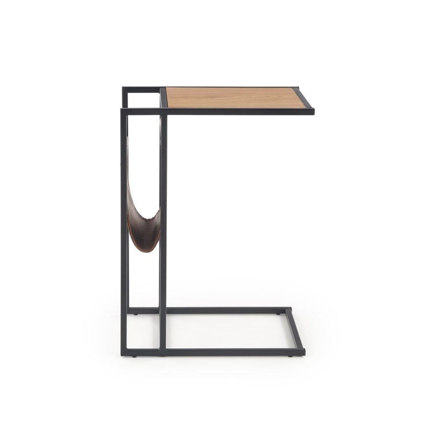 Sidobord COMPACT 65x47 cm svart/brun
