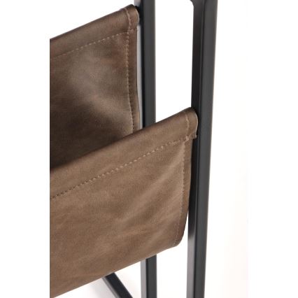 Sidobord COMPACT 65x47 cm svart/brun