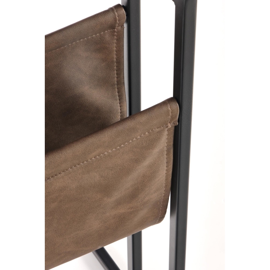 Sidobord COMPACT 65x47 cm svart/brun