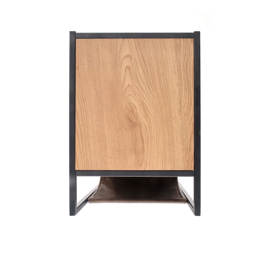 Sidobord COMPACT 65x47 cm svart/brun