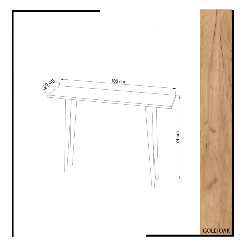 Sidobord DESIDERO 74x100 cm brun