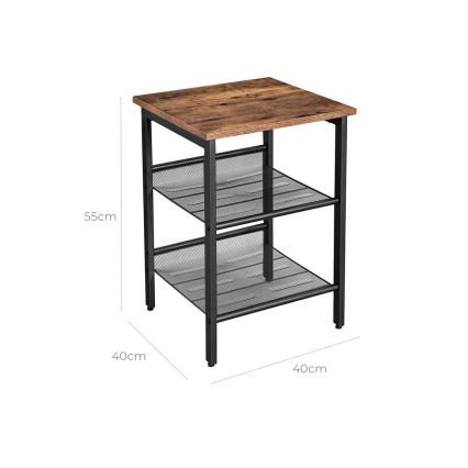 Sidobord ELDUR brun/svart