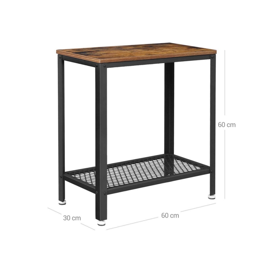Sidobord ELDUR brun/svart