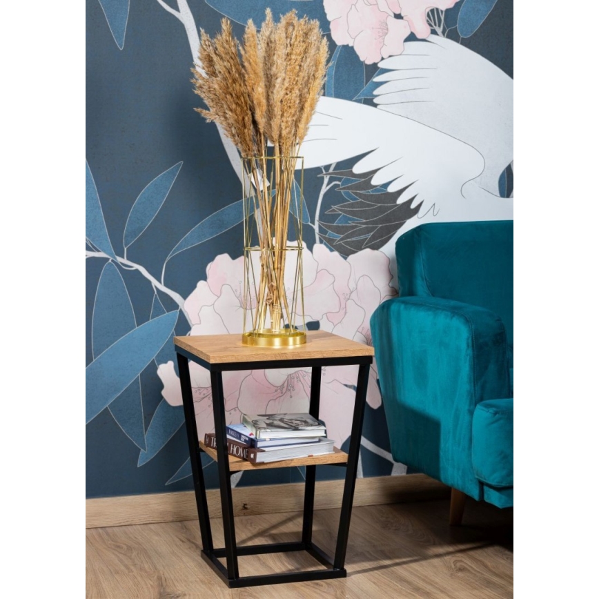 Sidobord EXPAND 57x40 cm svart/brun