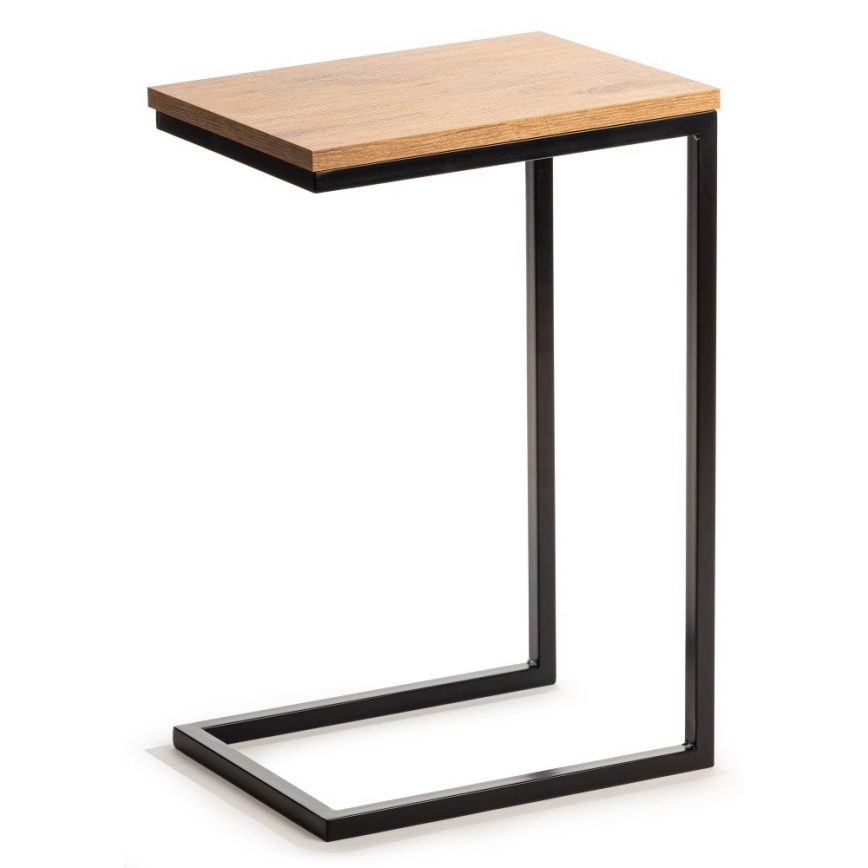 Sidobord HELPER 57x40 cm svart/brun