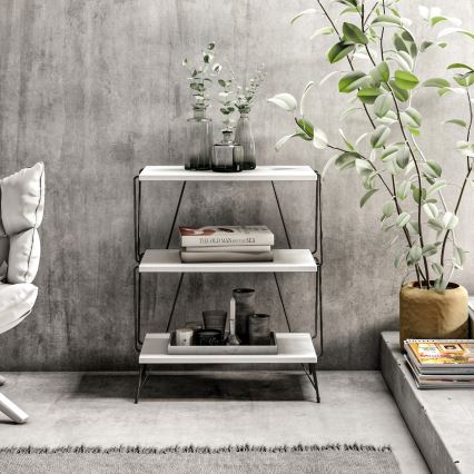 Sidobord LAZANDOS 75x48 cm vit