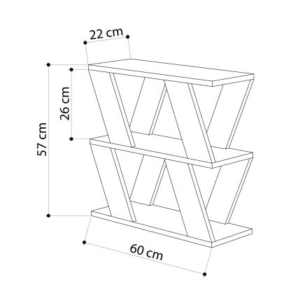 Sidobord LAZENA 57x60 cm antracit