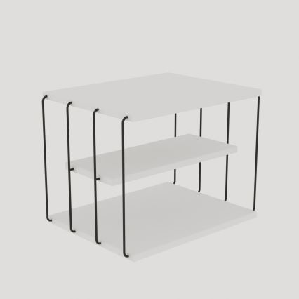 Sidobord LIFON 40x50 cm vit/svart