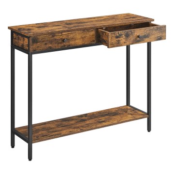 Sidobord LUVOR brun/svart