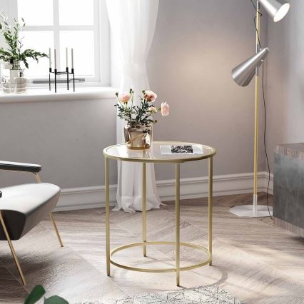 Sidobord LYRA i guld