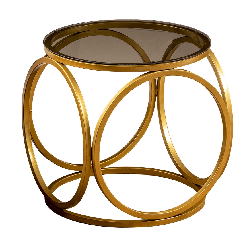 Sidobord MIMO 40x40 cm guld/svart