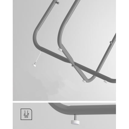 Sidobord NOIRA grå/vit