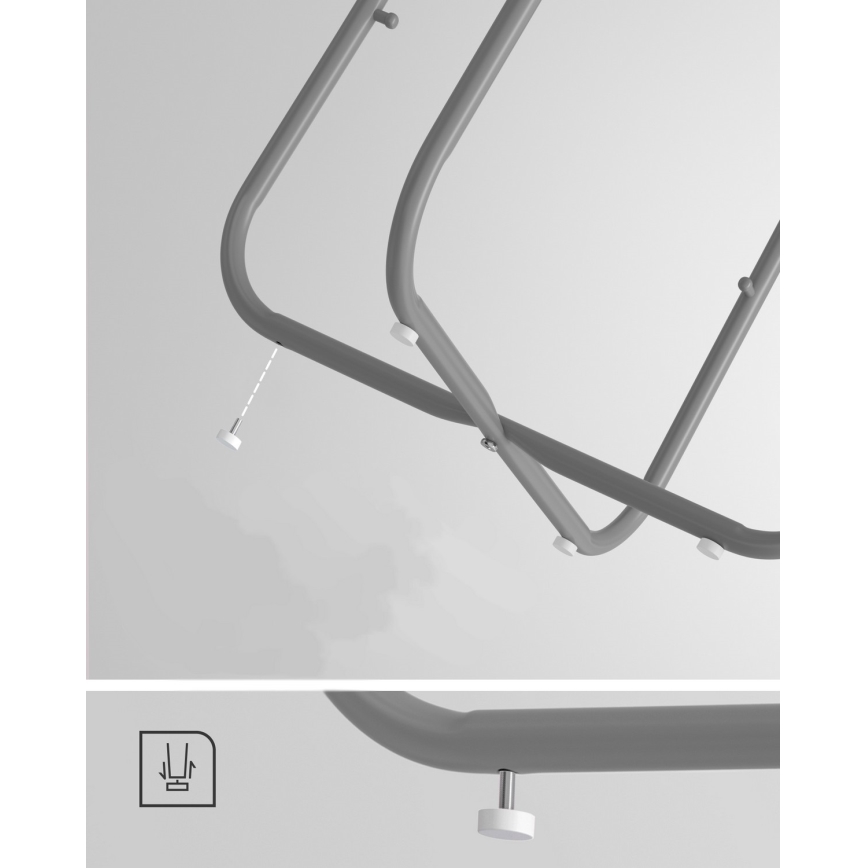 Sidobord NOIRA grå/vit