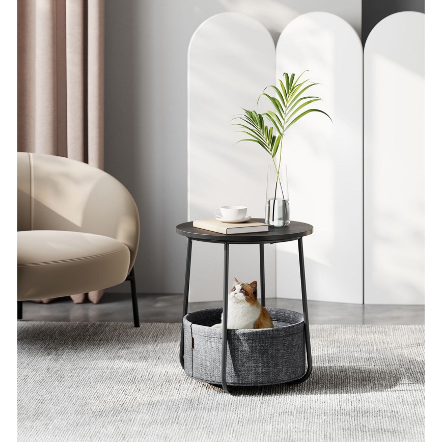 Sidobord NOIRA svart/grå