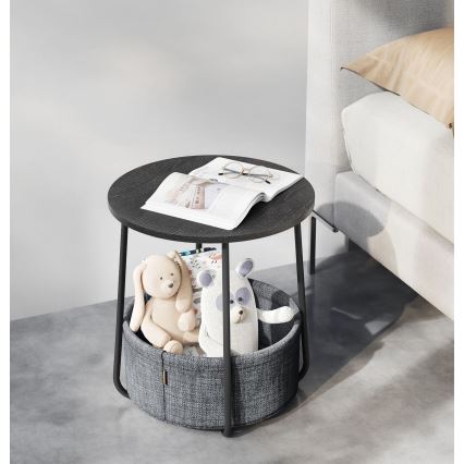 Sidobord NOIRA svart/grå