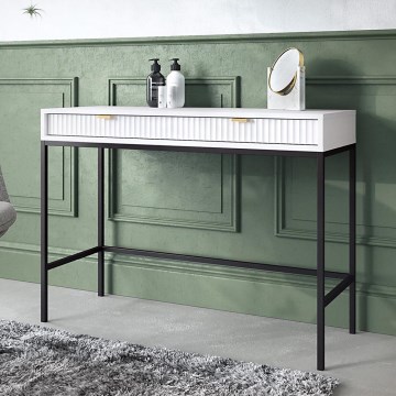 Sidobord NOVA 77x104 cm vit/svart