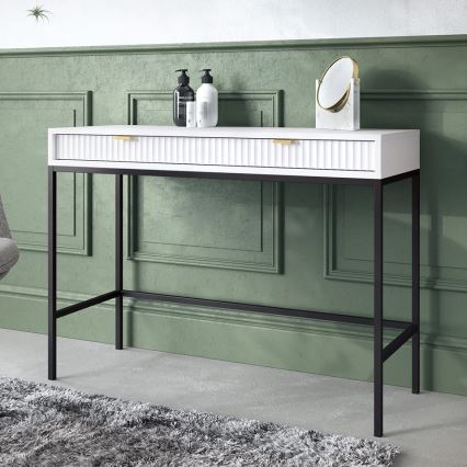 Sidobord NOVA 77x104 cm vit/svart