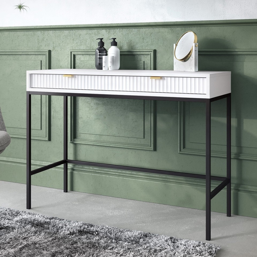 Sidobord NOVA 77x104 cm vit/svart