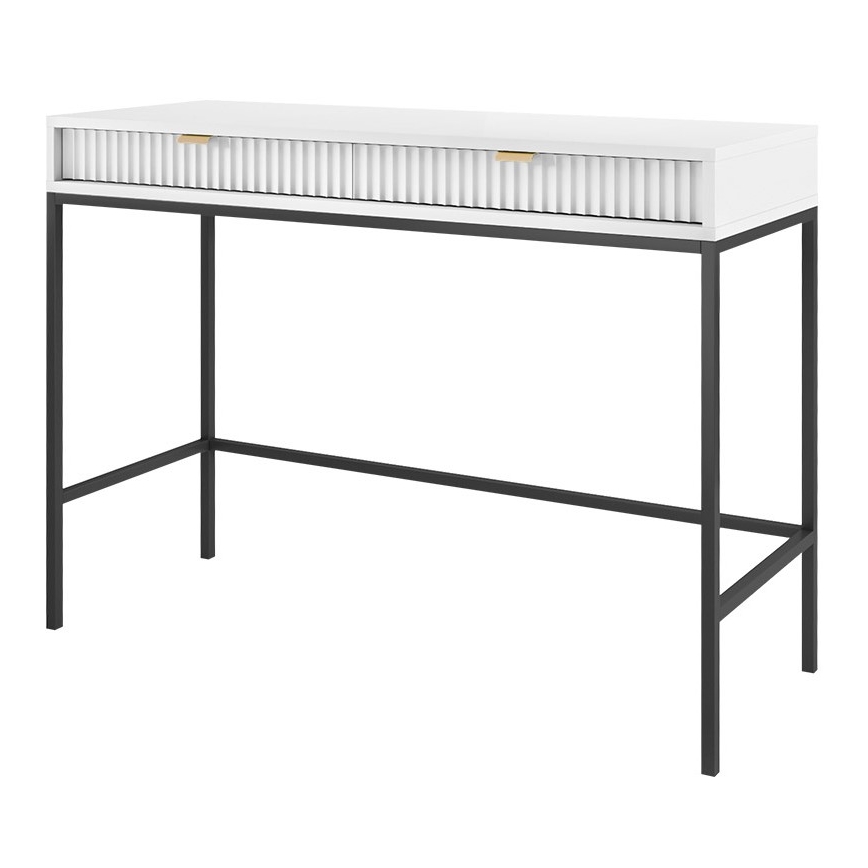 Sidobord NOVA 77x104 cm vit/svart