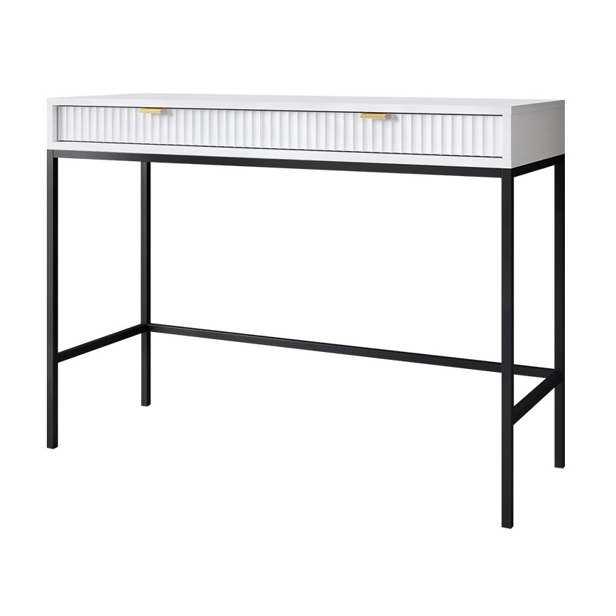 Sidobord NOVA 77x104 cm vit/svart