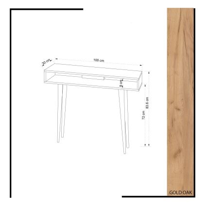 Sidobord OTTOKE 83,6x100 cm brun