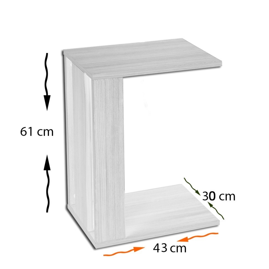 Sidobord PASIFIC 61x43 cm vit