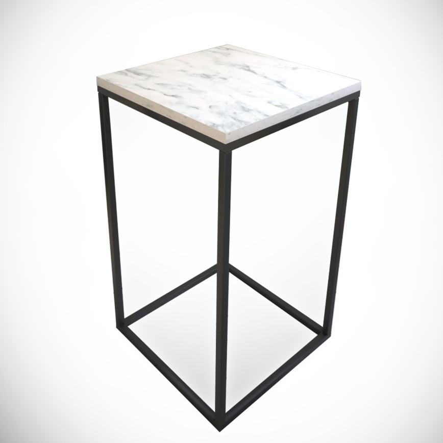 Sidobord PURE 62x35 cm vit/svart