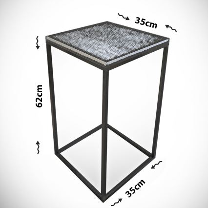 Sidobord PURE 62x35 cm vit/svart