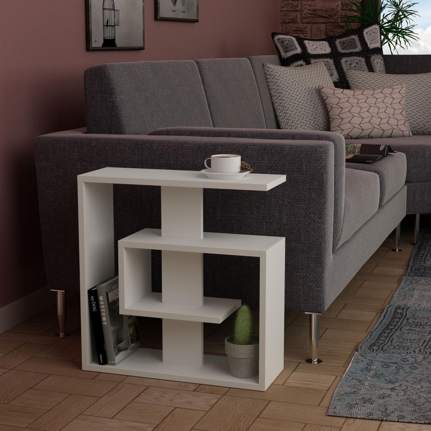 Sidobord SALY 57x55 cm vit