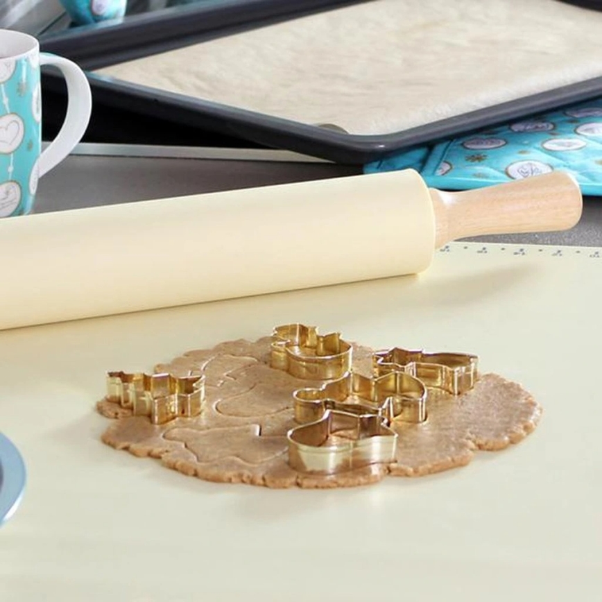 Silikonbakmatta TORO 52x42 cm, krämfärgad