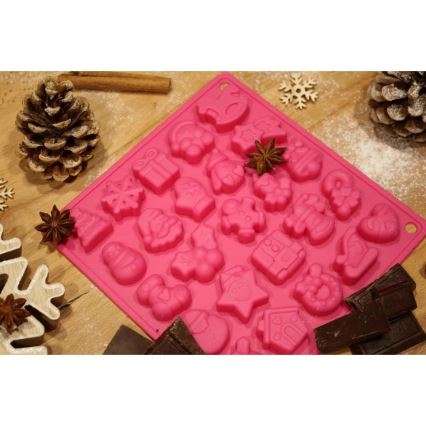 Silikonform för choklad TORO, rosa
