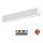 Sinclair - LED taklampa LSM LED/40W/230V 3000K/4000K/5000K 120 cm silver