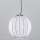 SIRU - Ljuskrona med textilsladd SFERA 1xE27/60W/230V diameter 42 cm svart/vit Venetiansk glas