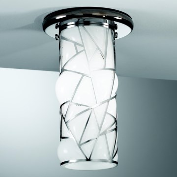 SIRU - Spotlight ORIONE 1xG9/30W/230V skinande krom/vit Venetiansk glas