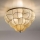 SIRU - Taklampa POUFF 3xE27/60W/230V skinande krom/beige Venetiansk glas