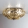 SIRU - Taklampa SOLE 3xE14/40W/230V diameter 31 cm beige/matt krom Venetiansk glas