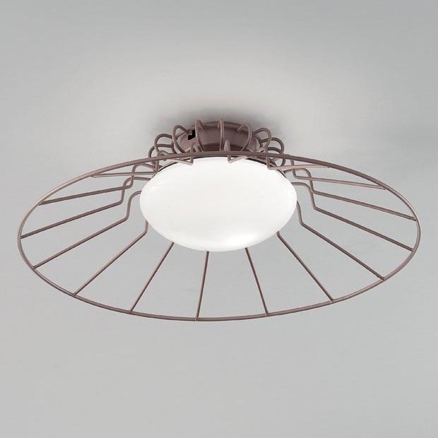 SIRU - Taklampa SUNRISE 1xGX53/10W/230V brun/vit Venetiansk glas