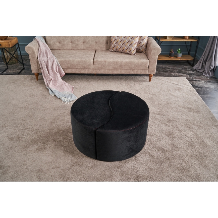 Sittpuff JING Ø 80 cm, antracit