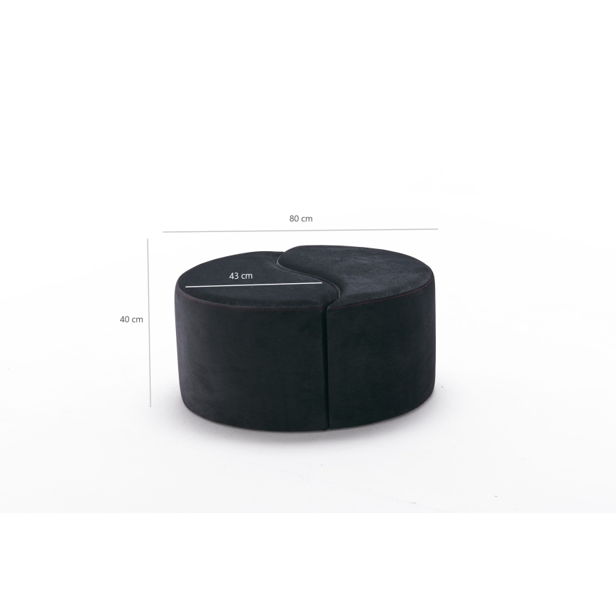 Sittpuff JING Ø 80 cm, antracit