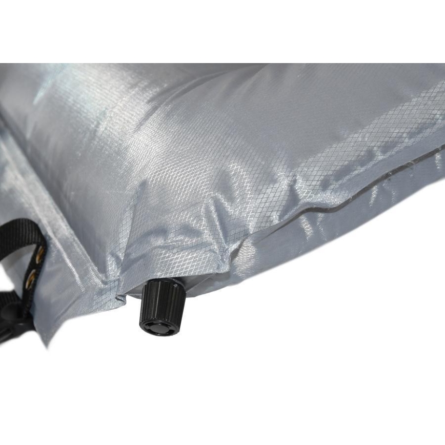 Självuppblåsande liggunderlag med kudde 180x66 cm grå