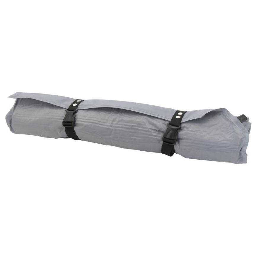 Självuppblåsande liggunderlag med kudde 180x66 cm grå