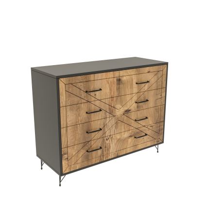 Skåp COMFORT 100x80 cm brun/svart