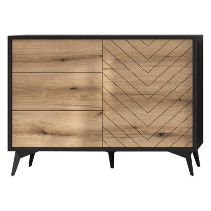 Skåp DIAMOND 77x104 cm svart/brun