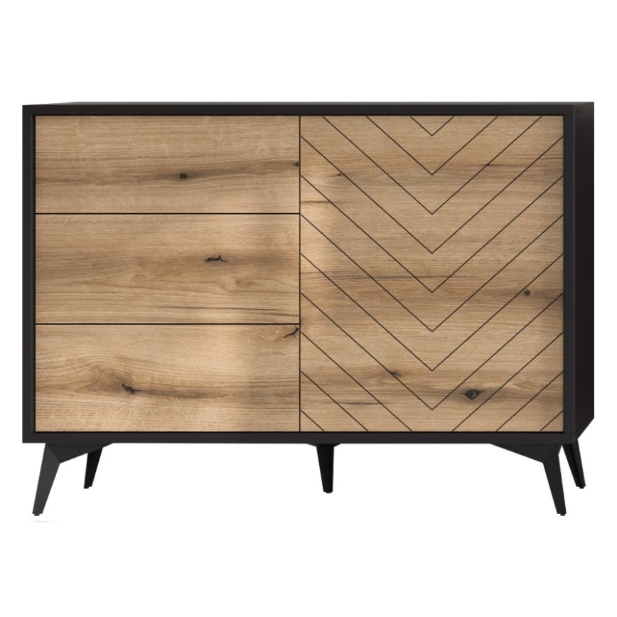 Skåp DIAMOND 77x104 cm svart/brun
