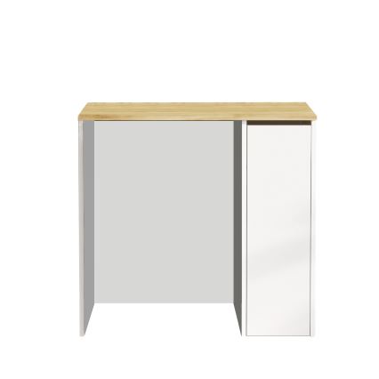 Skåp för tvättmaskin med förvaringsutrymme 88,3x93,5 cm vit/valnöt