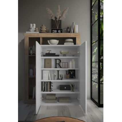 Skåp LENOR vit/ljus ek