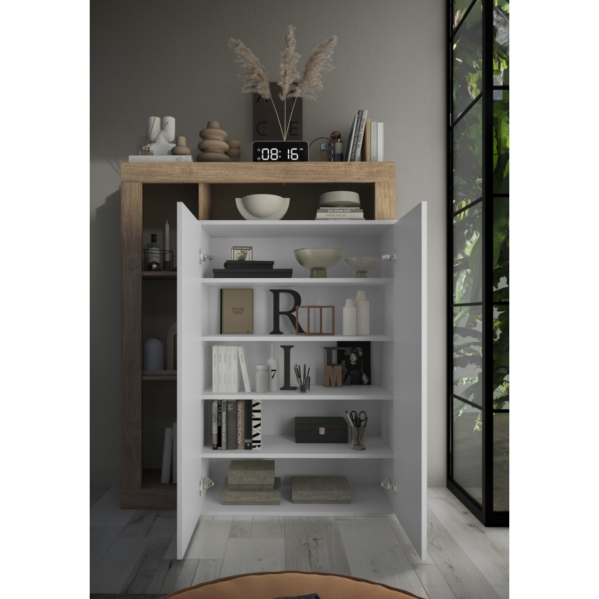 Skåp LENOR vit/ljus ek