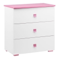 Skåp PABIS 87x83 cm vit/rosa