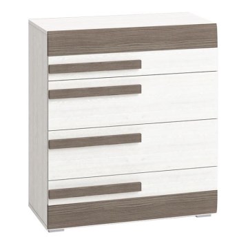 Skåp SARPA 96x86 cm vit/brun
